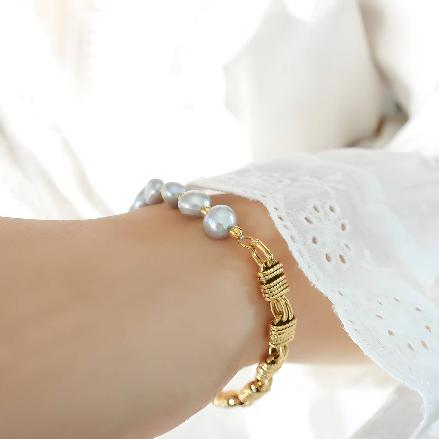 Pearl 18K Gold Plated Bracelet