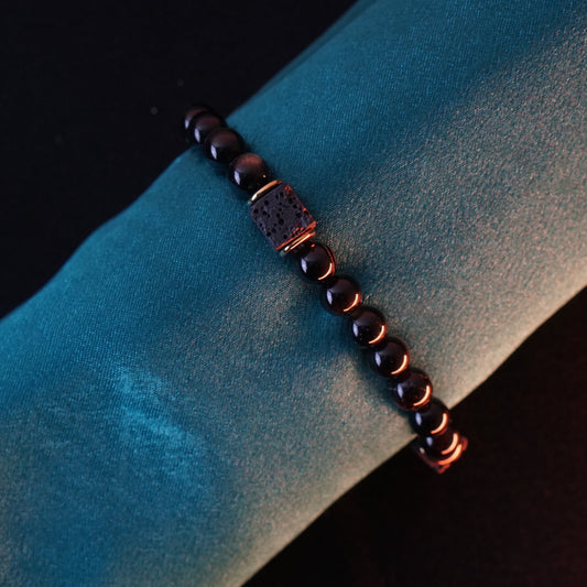 Mens Lava Cubed Bracelet