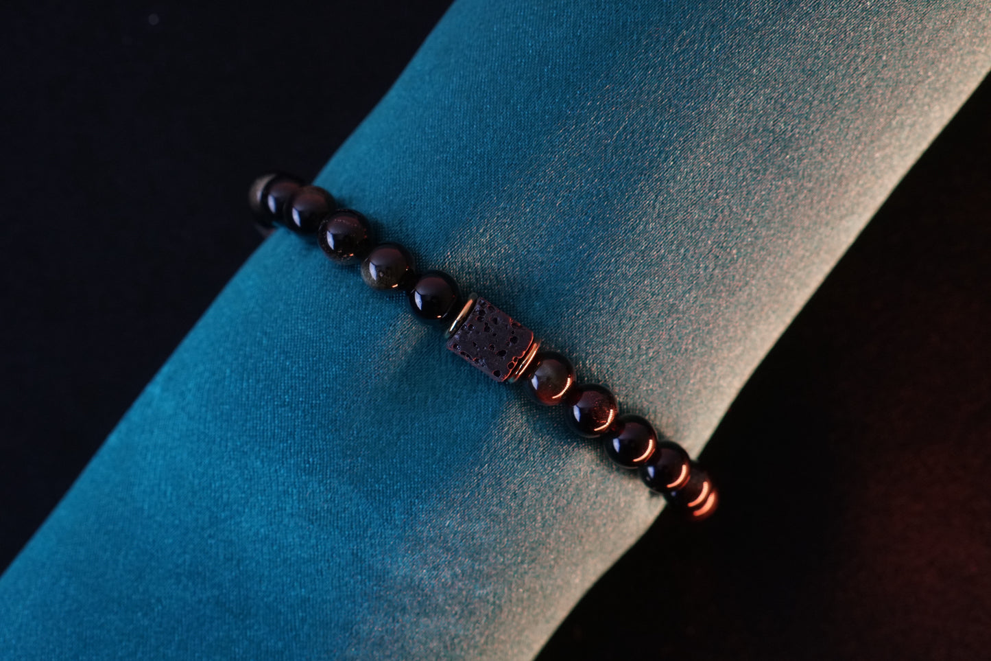 Mens Lava Cubed Bracelet