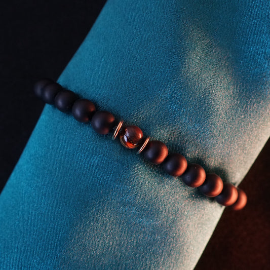 Mens Brown Stone Bracelet