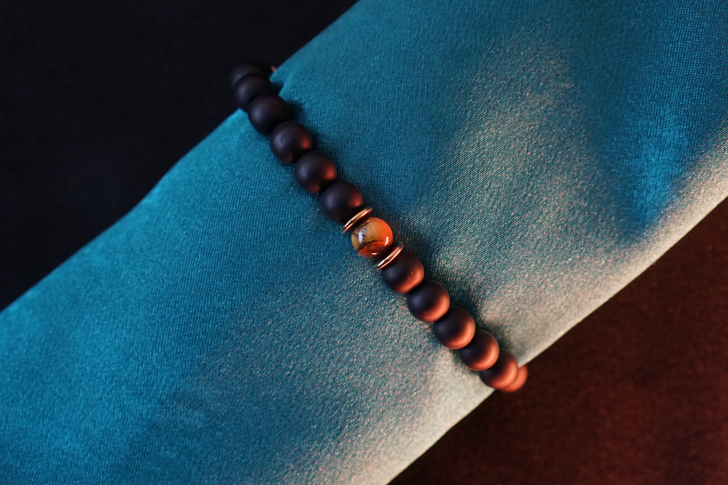 Mens Brown Stone Bracelet