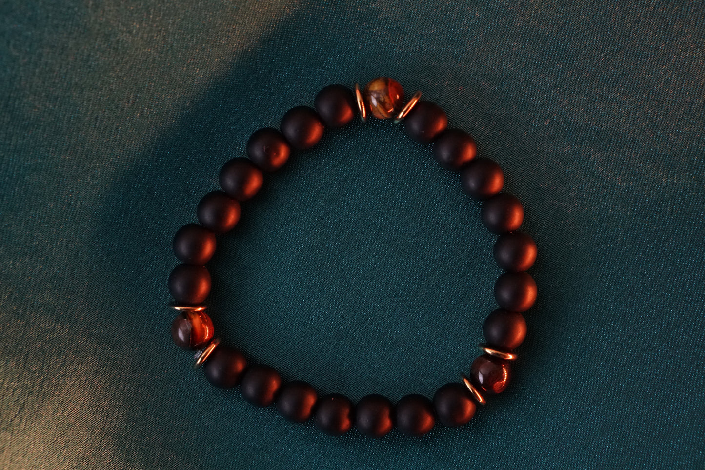 Mens Brown Stone Bracelet