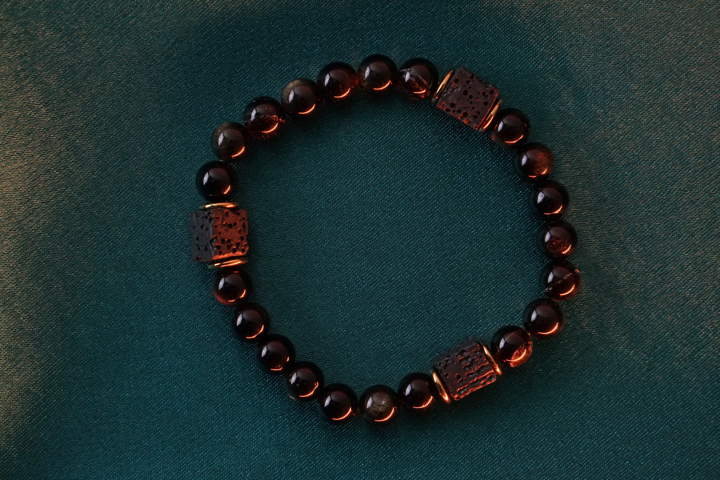 Mens Lava Cubed Bracelet