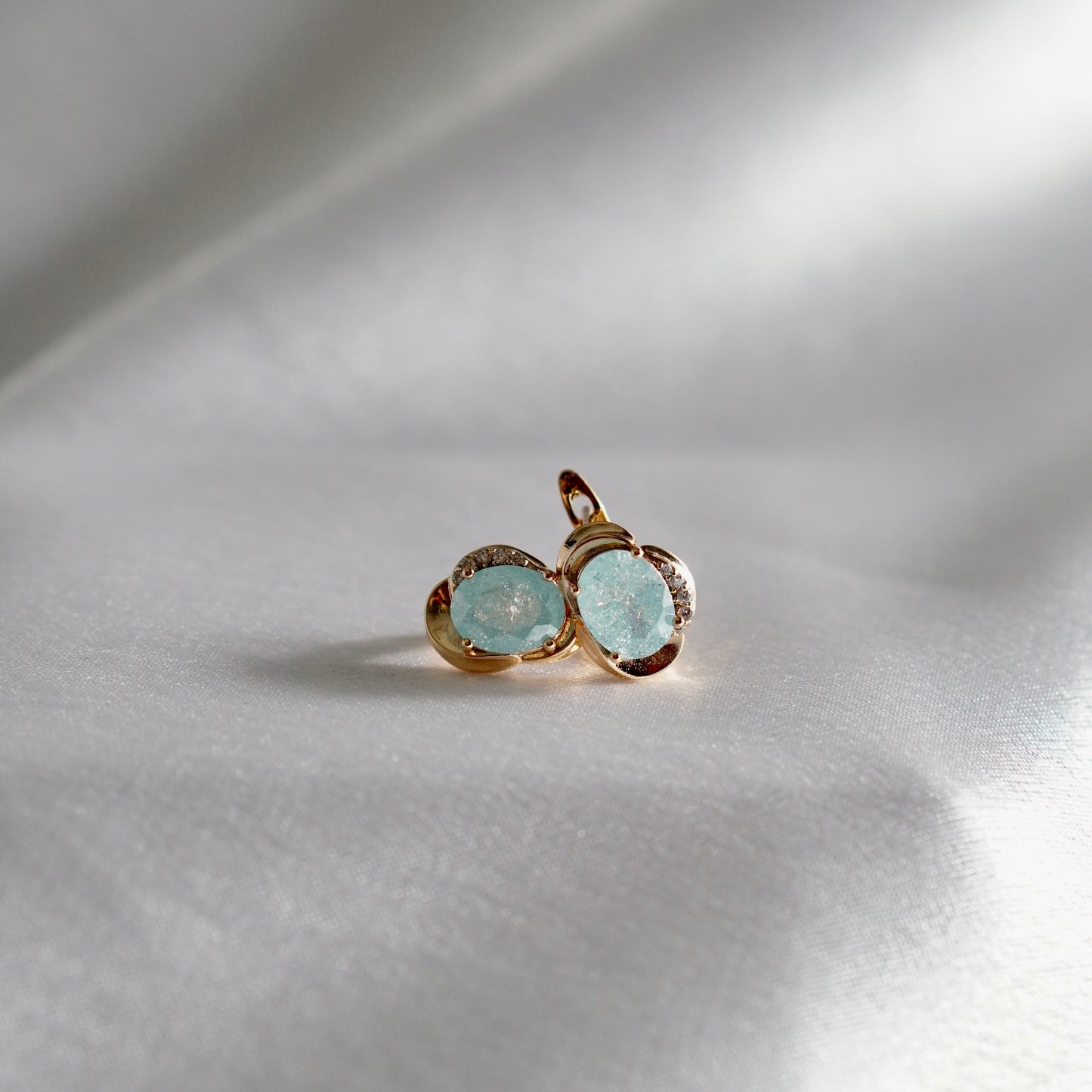 Light Blue Opal Earing