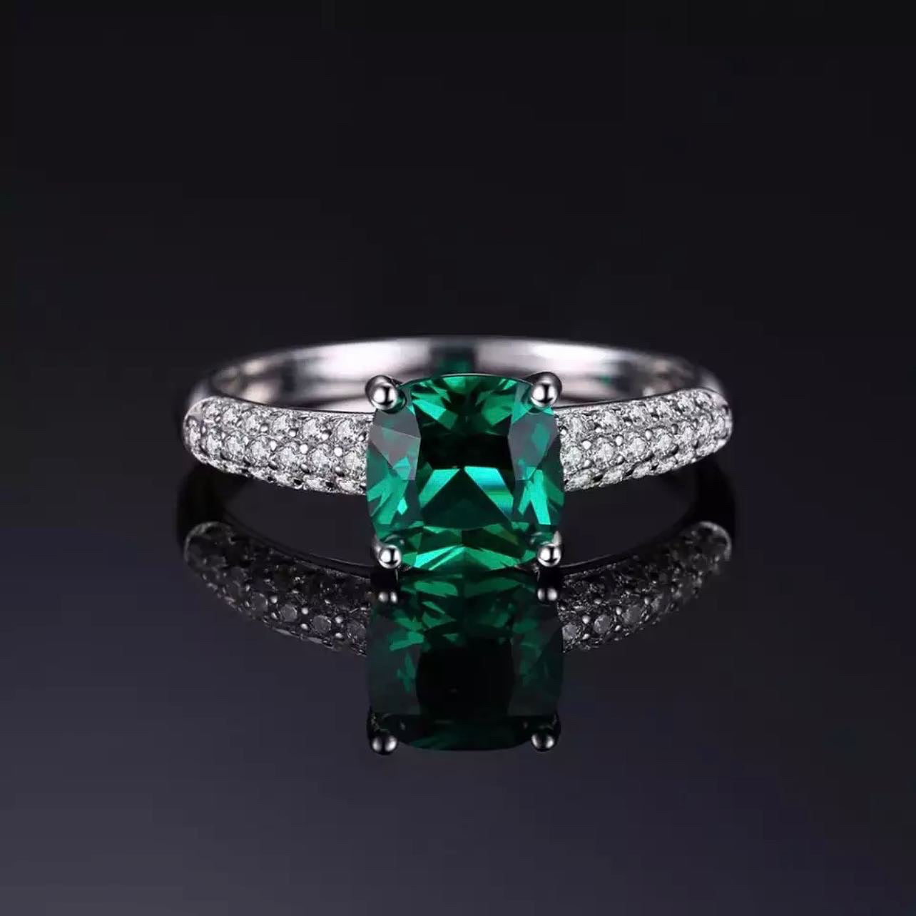 Women’s Russian Nano Emerald Ring