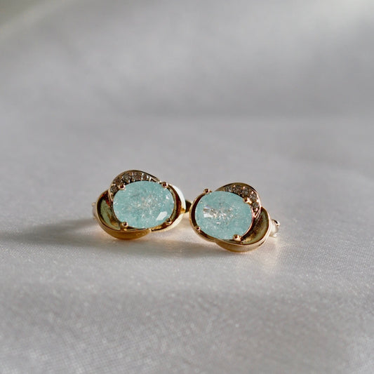 Light Blue Opal Earing