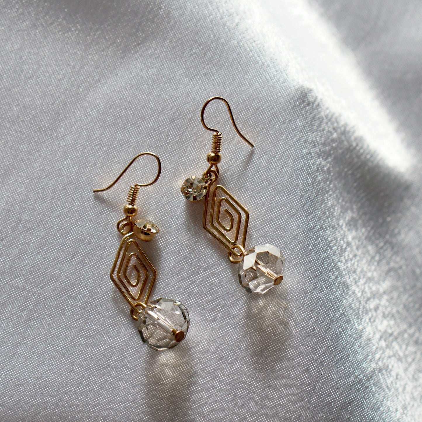 Crystal Ball Hook Earring