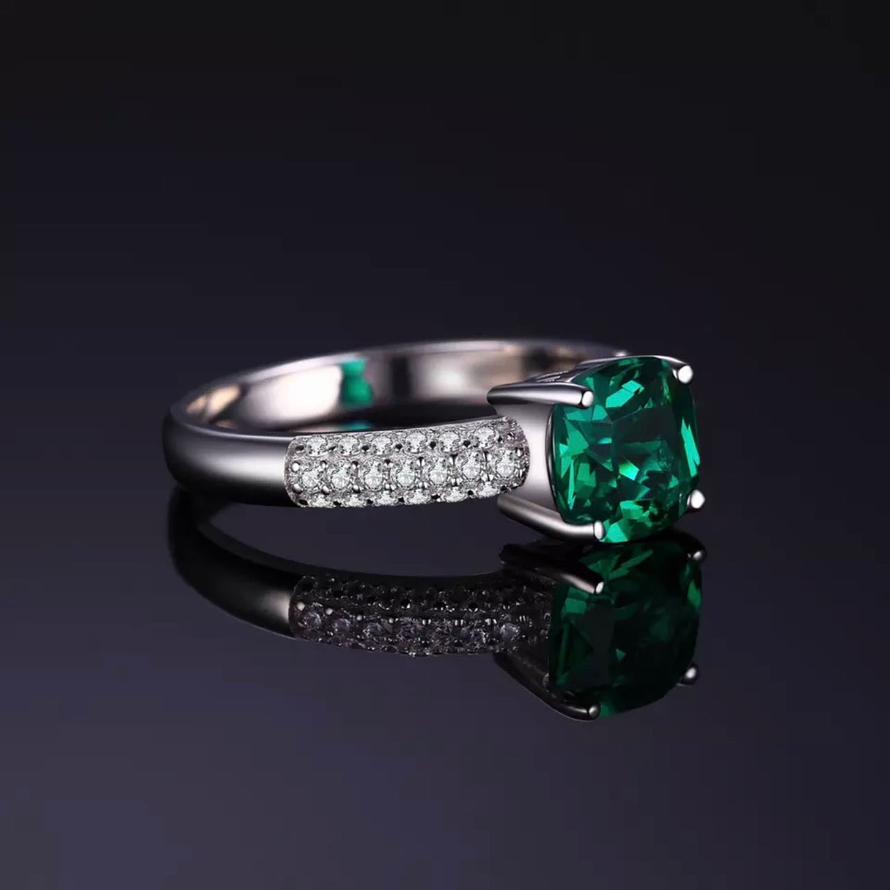 Women’s Russian Nano Emerald Ring