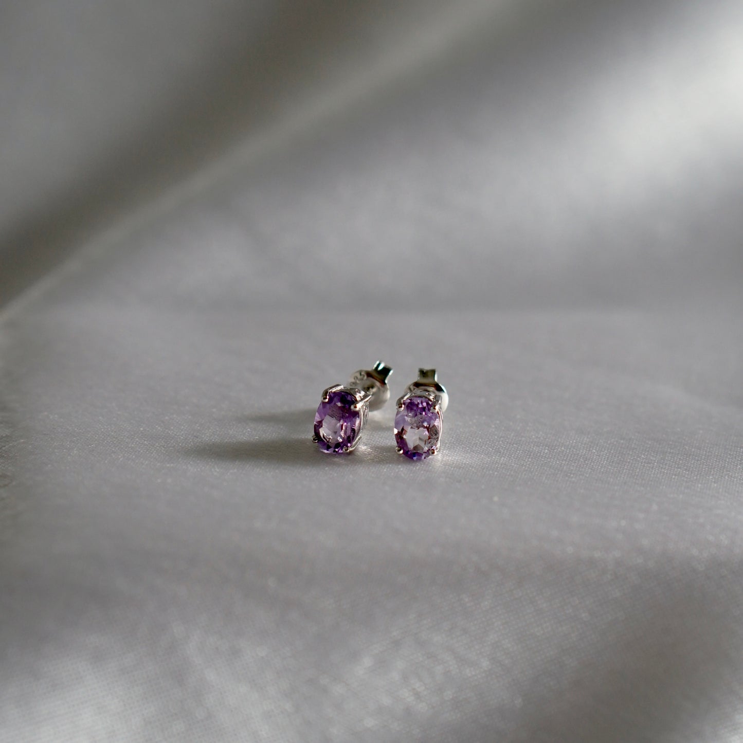 Natural Amethyst Earring