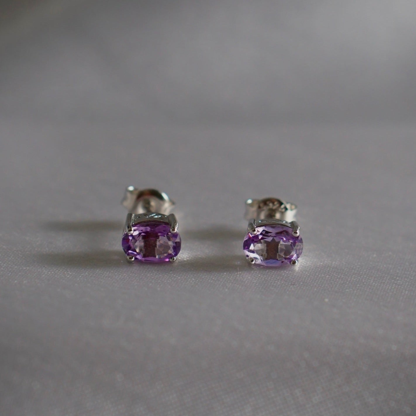 Natural Amethyst Earring