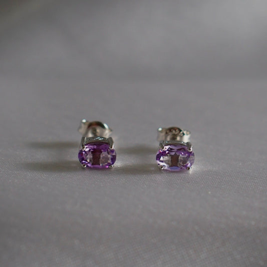 Natural Amethyst Earring