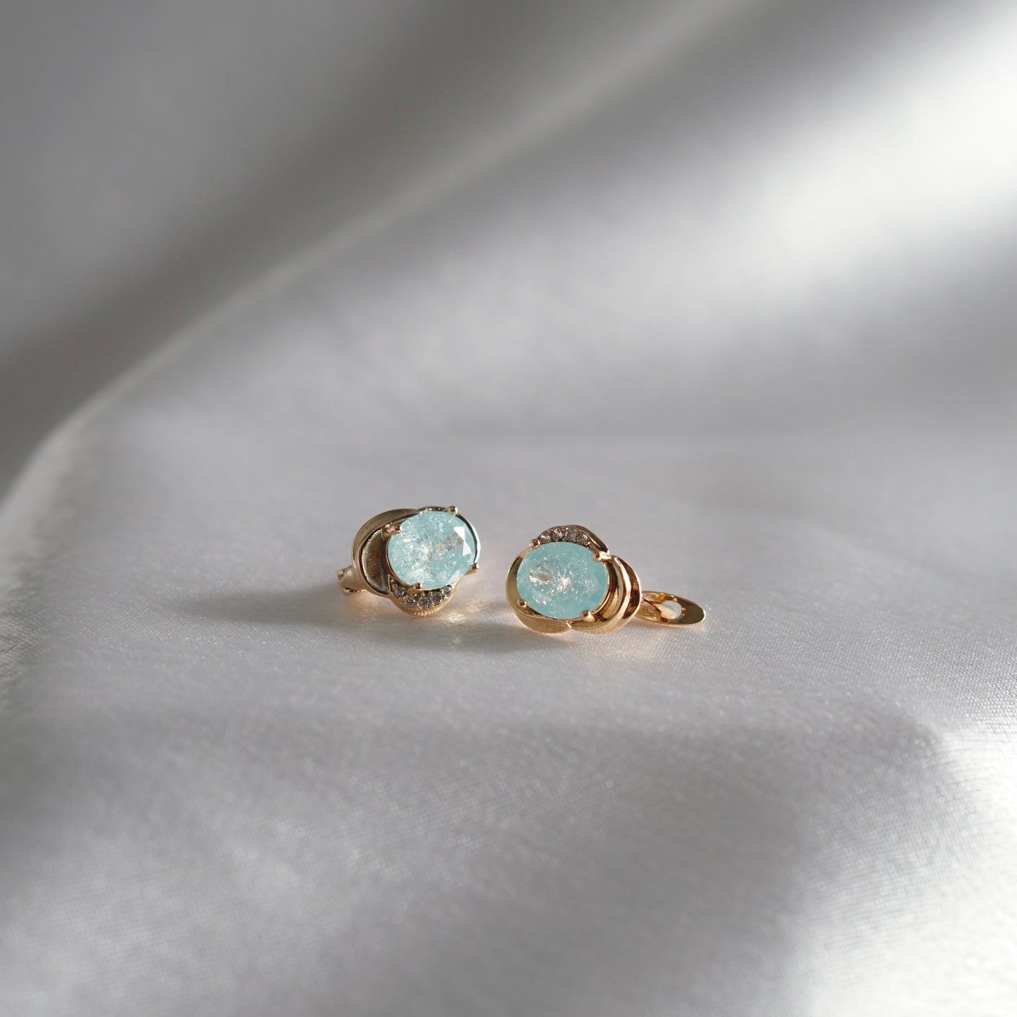 Light Blue Opal Earing